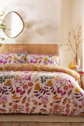 Furn Protea Abstract Floral Reversible Duvet Cover Set in Pink - Size: King - thumbnail 2