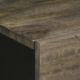 Berkfield Home Bedside Cabinet Black 50x33x60 cm Solid Wood Mango - Size: 50 x 33 x 60 cm - thumbnail 6