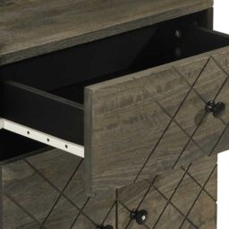 Berkfield Home Bedside Cabinet Black 50x33x60 cm Solid Wood Mango - Size: 50 x 33 x 60 cm - thumbnail 7