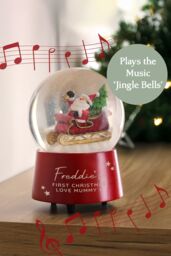 Personalised Memento Company Personalised Musical Santa Globe in Red - thumbnail 3