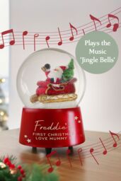 Personalised Memento Company Personalised Musical Santa Globe in Red - thumbnail 4