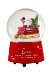 Personalised Memento Company Personalised Musical Santa Globe in Red - thumbnail 1