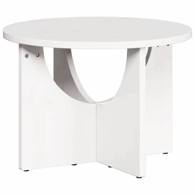 Berkfield Home Coffee Table White 50 x 50 x 35 cm Solid pine wood - image 1