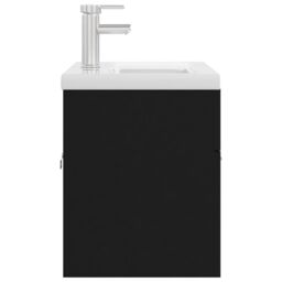 Berkfield Home Sink Cabinet with Built-in Basin Black Engineered Wood - thumbnail 4