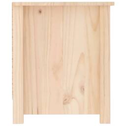 Berkfield Home Shoe Cabinet 110x38x45.5 cm Solid Wood Pine in Light Brown - thumbnail 5