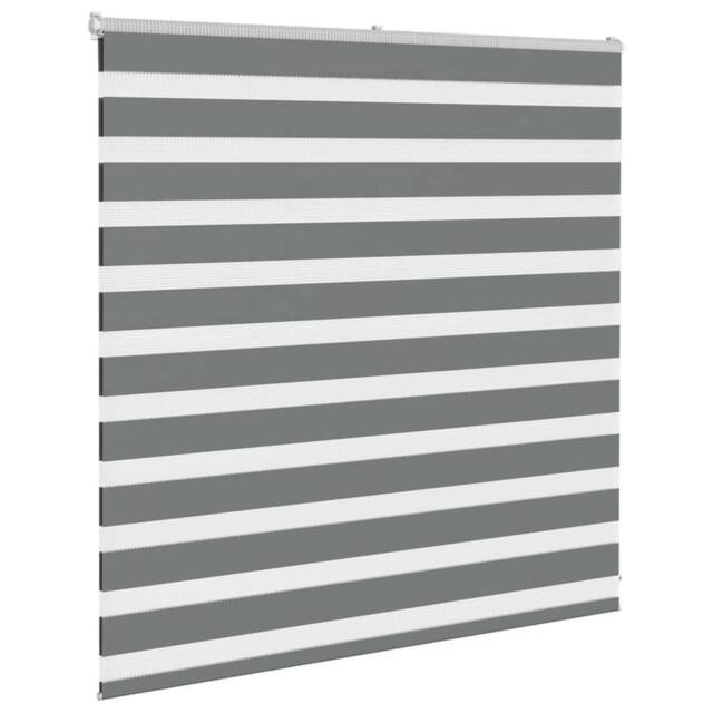 Berkfield Home Elegant Zebra Blind Dark Grey 150x100 cm Fabric Width 145.9 cm Po - image 1
