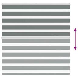 Berkfield Home Elegant Zebra Blind Dark Grey 150x100 cm Fabric Width 145.9 cm Po - thumbnail 5
