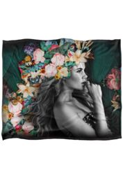 Reinders Flower Floral Portrait Silky Touch Super Soft Throw Blanket 152 X 127 cm in White - thumbnail 1