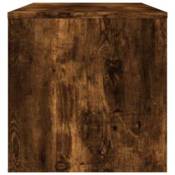 Berkfield Home TV Cabinet Smoked Oak 120x34x37 cm Engineered Wood in Brown - Size: 120 x 34 x 37 cm - thumbnail 5