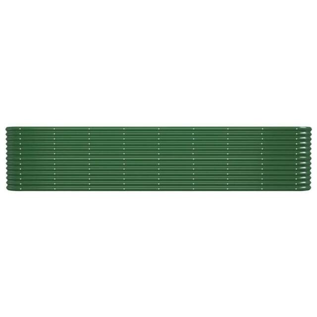 Berkfield Home Garden Raised Bed Powder-coated Steel 332x40x68 cm Green - Size: 332 x 40 x 68 cm - image 1