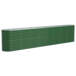 Berkfield Home Garden Raised Bed Powder-coated Steel 332x40x68 cm Green - Size: 332 x 40 x 68 cm - thumbnail 3