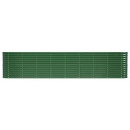 Berkfield Home Garden Raised Bed Powder-coated Steel 332x40x68 cm Green - Size: 332 x 40 x 68 cm