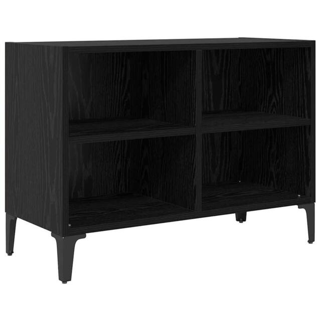 Berkfield Home Entertainment Centre Black Oak Engineered wood Medium - image 1