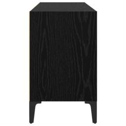 Berkfield Home Entertainment Centre Black Oak Engineered wood Medium - thumbnail 6