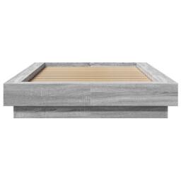 Berkfield Home Durable Bed Frame with LED Lights without Mattress Grey Sonoma 10 - thumbnail 5