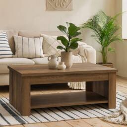 Wyld Haus Fernlight Dark Oak Rising Coffee Table in Natural