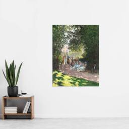 "Artery8 Monceau Park in the Afternoon Monet Vintage Wall Art Print Poster in Green - Size: W24"" x H32""" - thumbnail 4