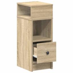 Berkfield Home Bedside Cabinets 2 pcs with Drawer Sonoma Oak 25x31x66 cm in Light Brown - Size: 25 x 31 x 66 cm - thumbnail 5