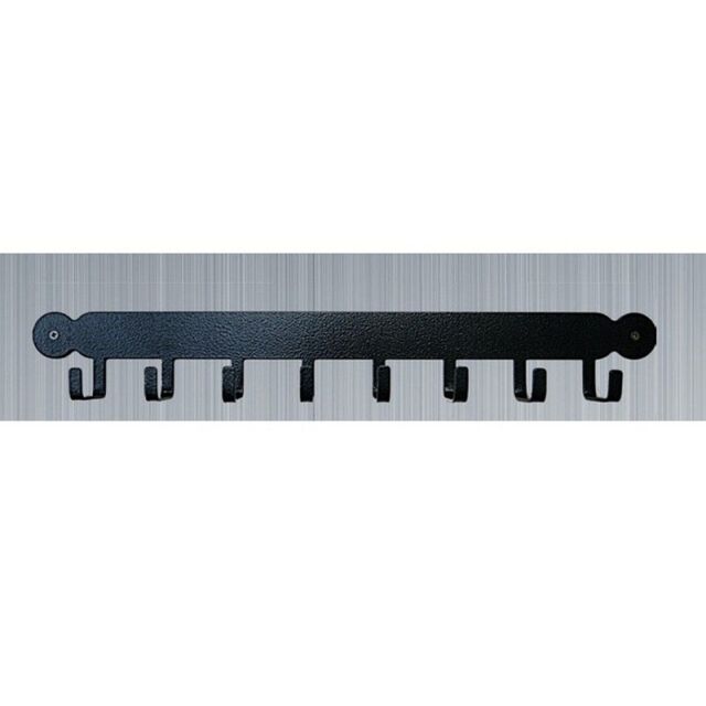 Poppyforge Tool Rack (Plain) - Hooks - Solid Steel - W54.6 x H30.5 cm in Black - image 1