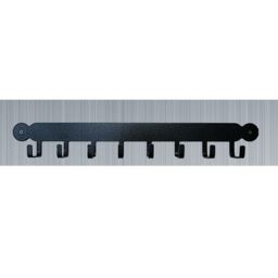 Poppyforge Tool Rack (Plain) - Hooks - Solid Steel - W54.6 x H30.5 cm in Black