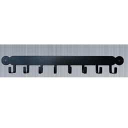 Poppyforge Tool Rack (Plain) - Hooks - Solid Steel - W54.6 x H30.5 cm in Black - thumbnail 2