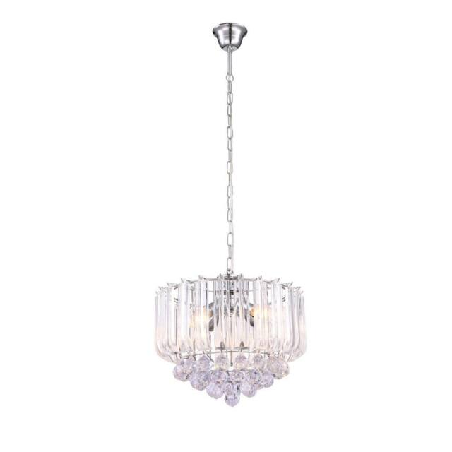 Netlighting Minnesota Pendant Ceiling Light Chrome 4x E14 in Grey - image 1