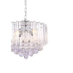 Netlighting Minnesota Pendant Ceiling Light Chrome 4x E14 in Grey - thumbnail 5