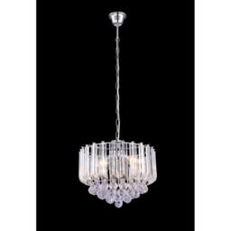 Netlighting Minnesota Pendant Ceiling Light Chrome 4x E14 in Grey - thumbnail 2
