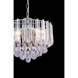 Netlighting Minnesota Pendant Ceiling Light Chrome 4x E14 in Grey - thumbnail 4
