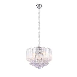 Netlighting Minnesota Pendant Ceiling Light Chrome 4x E14 in Grey - thumbnail 1