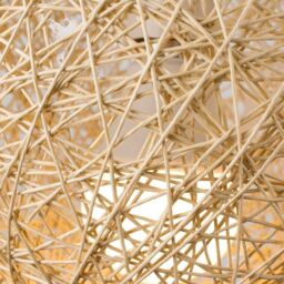 ValueLights Bjorn Small Ratten Wicker Cream Ceiling Pendant Shade - thumbnail 4