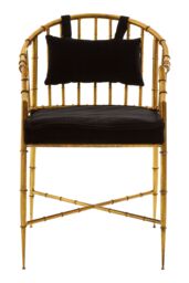 Orsina Elegant Design Armchair, Comfortable Occasional Armchair For Livingroom, Distinctive Detailed Armchair in Black