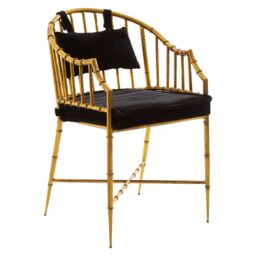 Orsina Elegant Design Armchair, Comfortable Occasional Armchair For Livingroom, Distinctive Detailed Armchair in Black - thumbnail 2