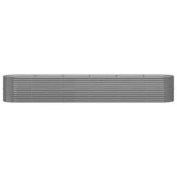 Berkfield Home Garden Raised Bed Powder-coated Steel 440x80x68 cm Grey - Size: 440 x 80 x 68 cm - thumbnail 3