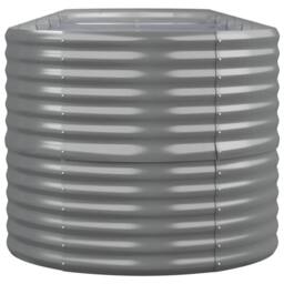 Berkfield Home Garden Raised Bed Powder-coated Steel 440x80x68 cm Grey - Size: 440 x 80 x 68 cm - thumbnail 4