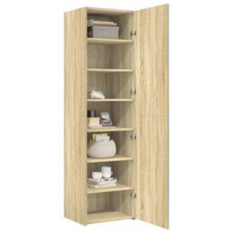Berkfield Home Highboard Sonoma Oak 50x42.5x185 cm Engineered Wood in Brown - thumbnail 3
