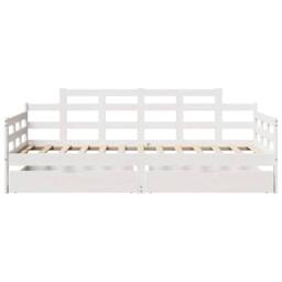 Berkfield Home Daybed with Drawers without Mattress White 90x200 cm Solid Wood - thumbnail 4