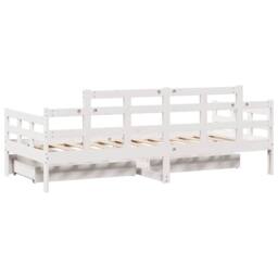 Berkfield Home Daybed with Drawers without Mattress White 90x200 cm Solid Wood - thumbnail 6