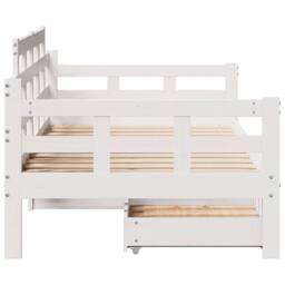 Berkfield Home Daybed with Drawers without Mattress White 90x200 cm Solid Wood - thumbnail 5