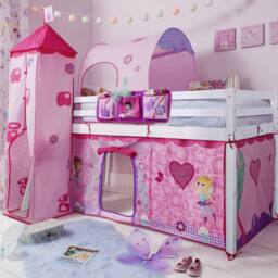 Nöa and Nani Moro Cabin Bed Midsleeper with Fairies Package in White - Size: Single - thumbnail 1