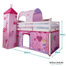 Nöa and Nani Moro Cabin Bed Midsleeper with Fairies Package in White - Size: Single - thumbnail 6