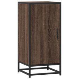 Berkfield Home Sideboard Brown Oak 35.5x35x76 cm Engineered Wood & Metal - thumbnail 2