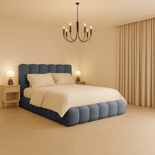 Desire Deco Plush Velvet Upholstered Alice Bed Frame Double King Super King in Charcoal - image 1