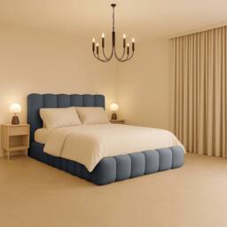 Desire Deco Plush Velvet Upholstered Alice Bed Frame Double King Super King in Charcoal