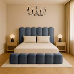 Desire Deco Plush Velvet Upholstered Alice Bed Frame Double King Super King in Charcoal - thumbnail 2