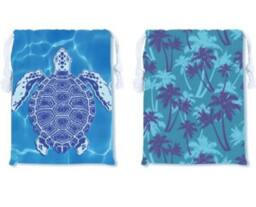 LARANGE Beach Towel with Bag Microfiber Double-Sided 180 X 90 in Blue - thumbnail 5