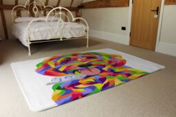 Benjamin Tate Design Animal Dog Illustration Pop Art Designer Rug in Natural - Size: Large - thumbnail 3