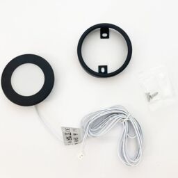Loops 1x MATT BLACK Round Surface or Flush Under Cabinet Kitchen Light & Driver Kit - Natural White LED - thumbnail 3