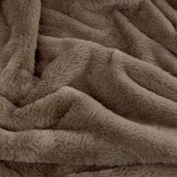 Furn Kallu Double-Sided Faux-Fur Throw in Brown - Size: 130 cm x 180 cm - thumbnail 3
