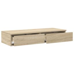 Berkfield Home Bed Drawers Sonoma Oak 100x36.5x16.5 cm Made from Engineered Wood in Brown - thumbnail 5